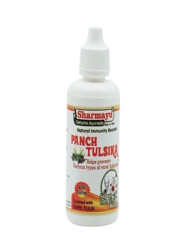 Sharmayu Panch Tulsika Drops | Ayurvedic Immunity Booster with 5 Rare Tulsi Extracts | Natural Herbal Supplement for Wellness | 40 ml - Image 1