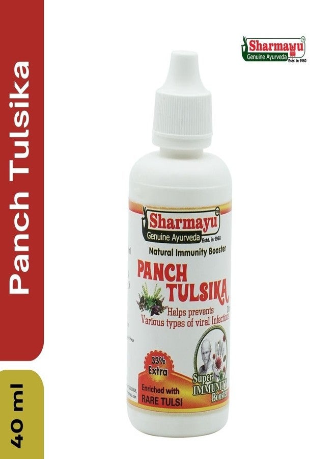 Sharmayu Panch Tulsika Drops | Ayurvedic Immunity Booster with 5 Rare Tulsi Extracts | Natural Herbal Supplement for Wellness | 40 ml - Image 2