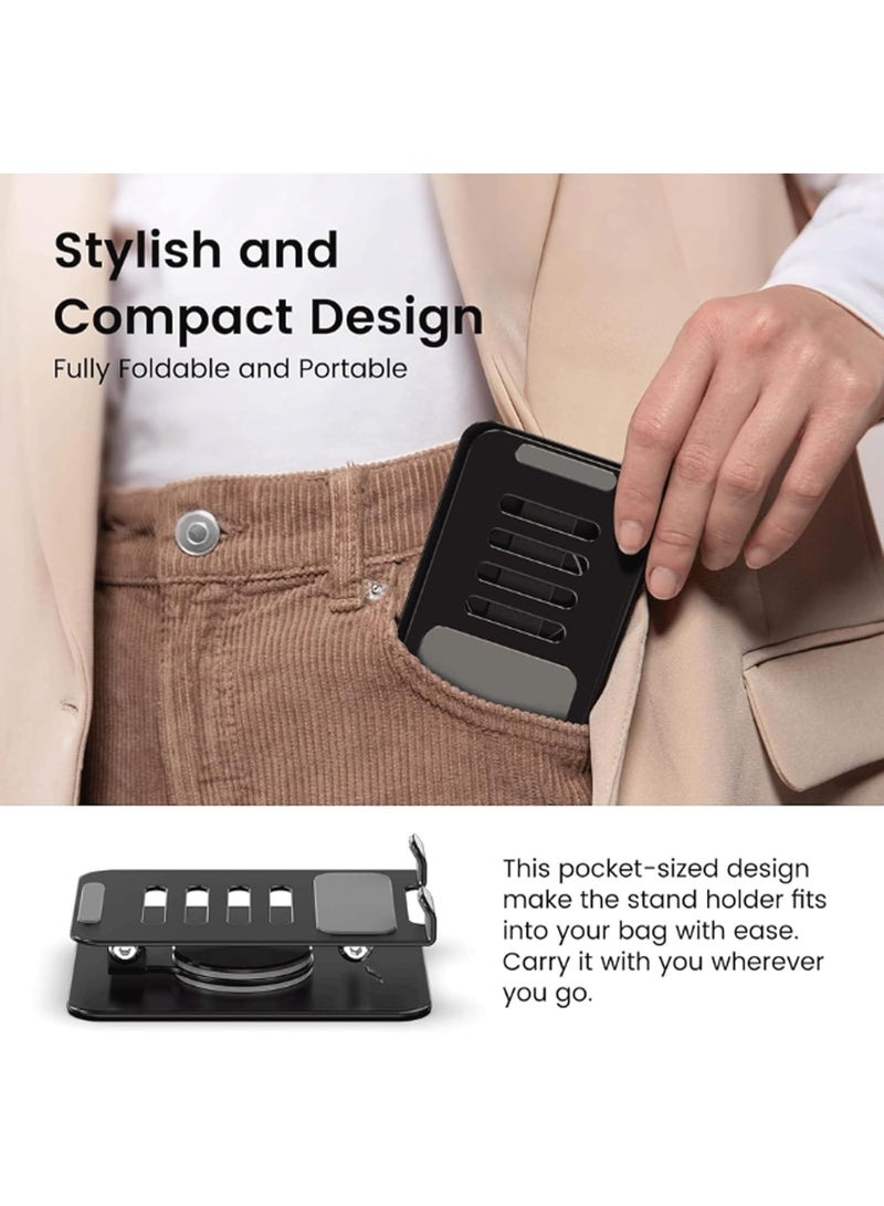 هوم كير حامل هاتف ذكي مكتبي جديد من هوم كير بريميوم 2026 مع قاعدة دوارة 360 درجة، قابل للطي، حامل هاتف محمول/جهاز لوحي، حامل هاتف خلوي HC 3600 - Image 2