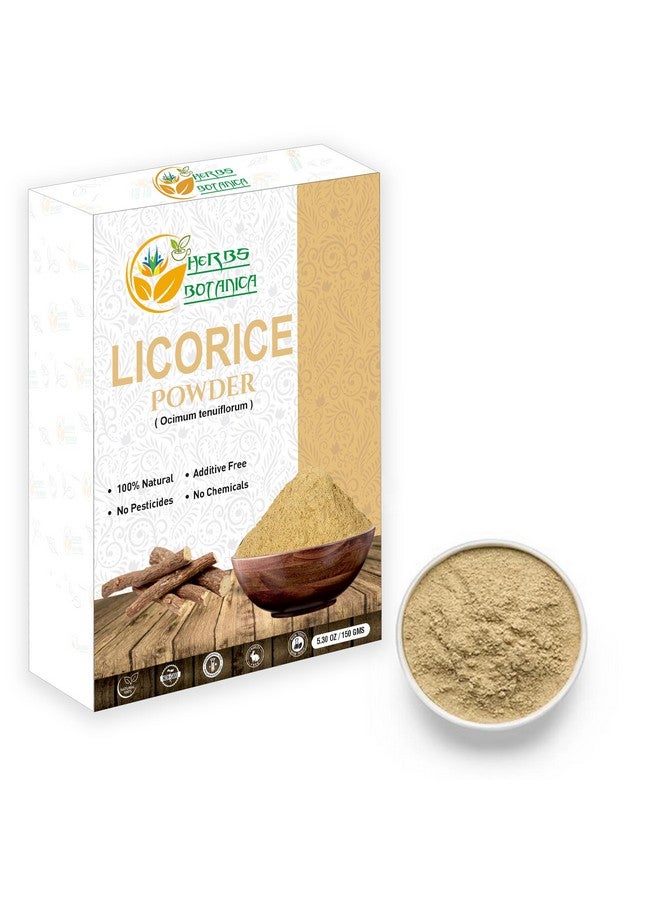 HERBS BOTANICA مسحوق جذر العرقسوس الطبيعي - مسحوق الموليثي (يستيمادو) (غليسيرهيزا غلابرا) للعناية بالبشرة، شاي الأعشاب، دعم الهضم والعافية - 2 أونصة - Image 1