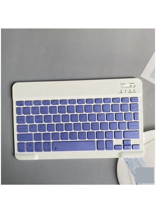 SHOPI Universal Wireless Bluetooth Keyboard And Mouse Set PURPLE 27x13x3cm  - Image 2