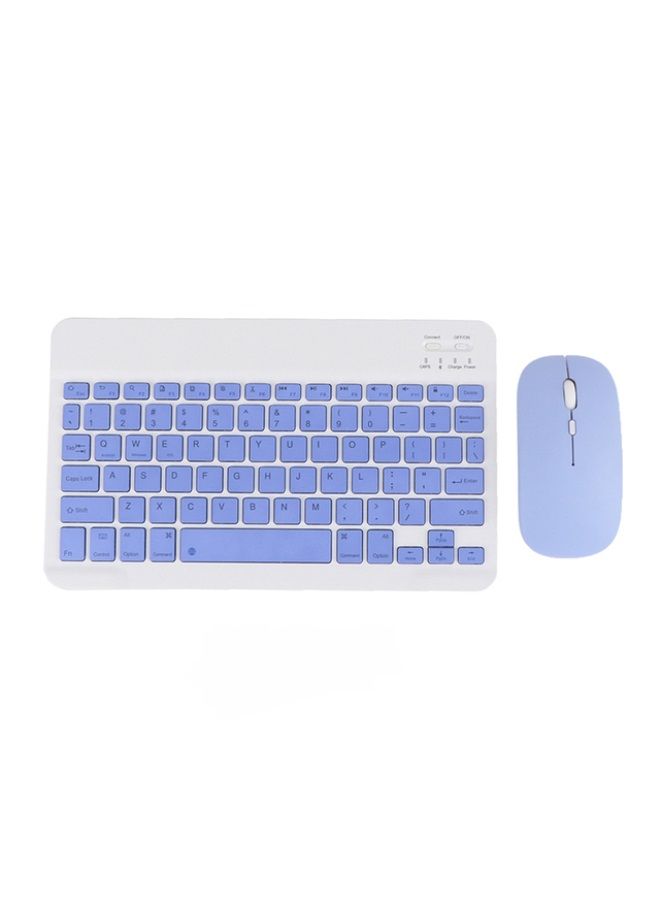 SHOPI Universal Wireless Bluetooth Keyboard And Mouse Set PURPLE 27x13x3cm  - Image 1