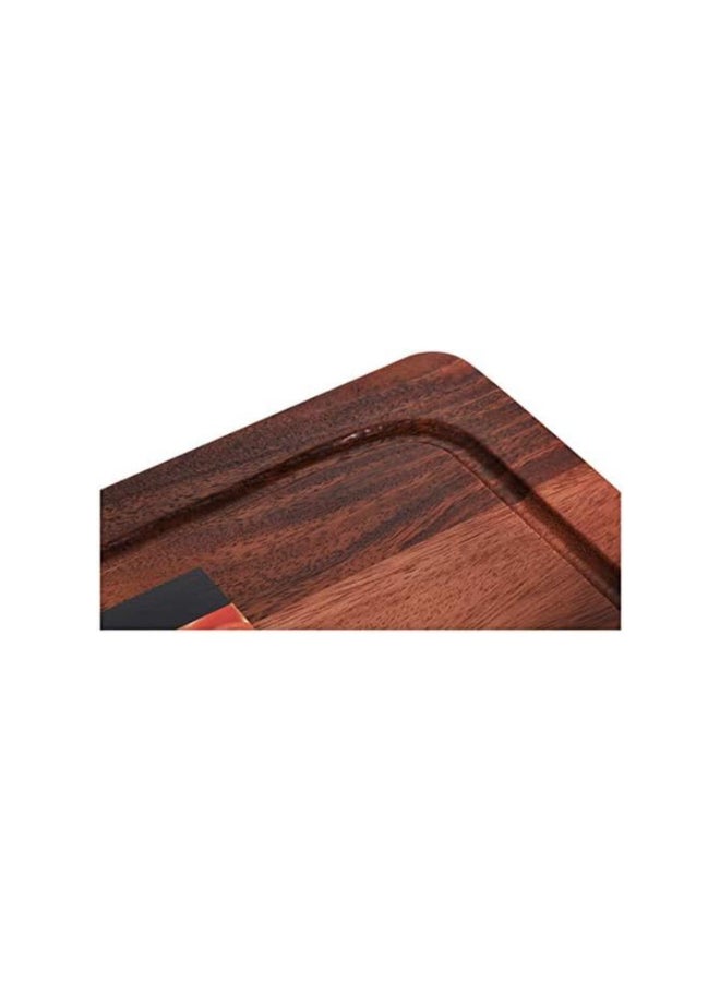 بيلي لوح تقطيع خشبي مستطيل مع تصميم بتجويف محيطي بني  2 x 30.5 x 40.5 سم ACA 3040GV - Image 2