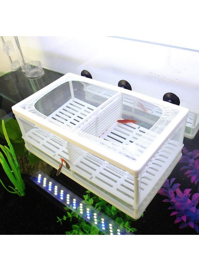 Senzeal Aquarium Fish Breeder Box Fish Fry Hatchery Incubator Net Nylon Isolation Mesh with 3pcs Pipette (Large) - Image 1