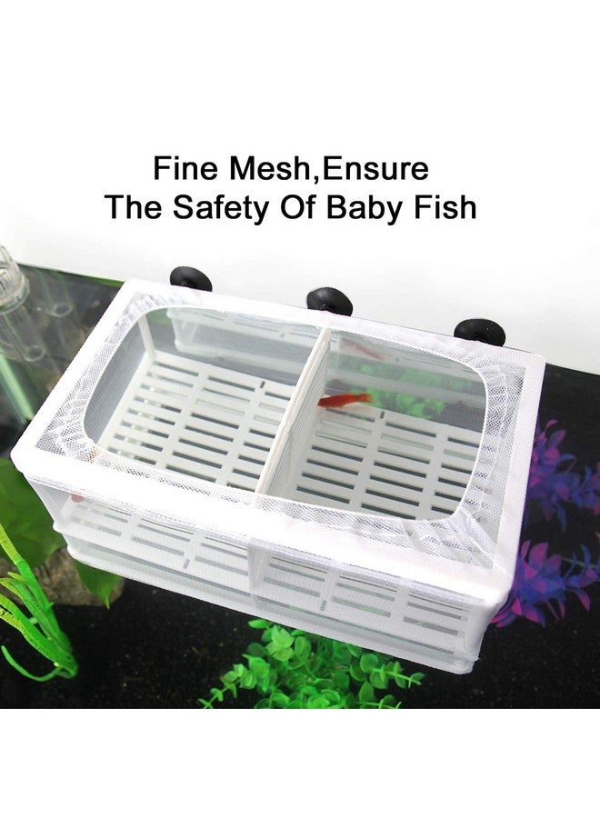 Senzeal Aquarium Fish Breeder Box Fish Fry Hatchery Incubator Net Nylon Isolation Mesh with 3pcs Pipette (Large) - Image 5
