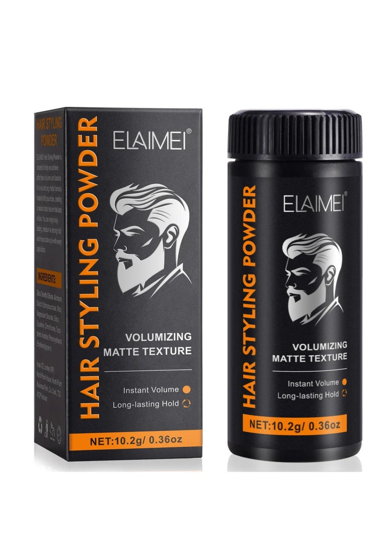 Elaimei Hair Styling Powder Invisible Long Lasting Instant Volumizing Matte Texture Hair Styling Powder Men and Women Safe Gentle Easy Wash Odour Free Natural Formula Hair Texturizing Powder 10.2g  - Image 1