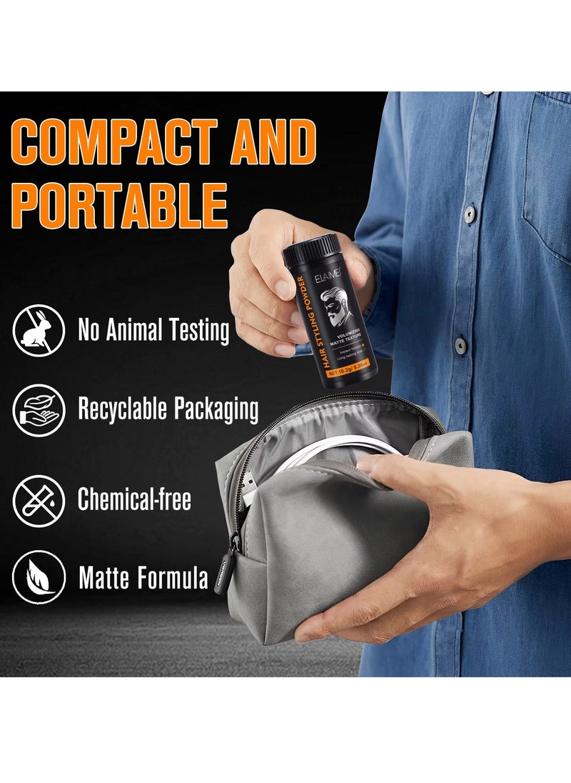 Elaimei Hair Styling Powder Invisible Long Lasting Instant Volumizing Matte Texture Hair Styling Powder Men and Women Safe Gentle Easy Wash Odour Free Natural Formula Hair Texturizing Powder 10.2g  - Image 2