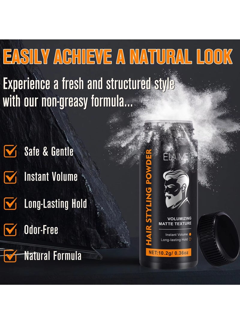 Elaimei Hair Styling Powder Invisible Long Lasting Instant Volumizing Matte Texture Hair Styling Powder Men and Women Safe Gentle Easy Wash Odour Free Natural Formula Hair Texturizing Powder 10.2g  - Image 5