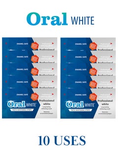 ORAL WHITE Professional Whitening Strips, 10 Treatment