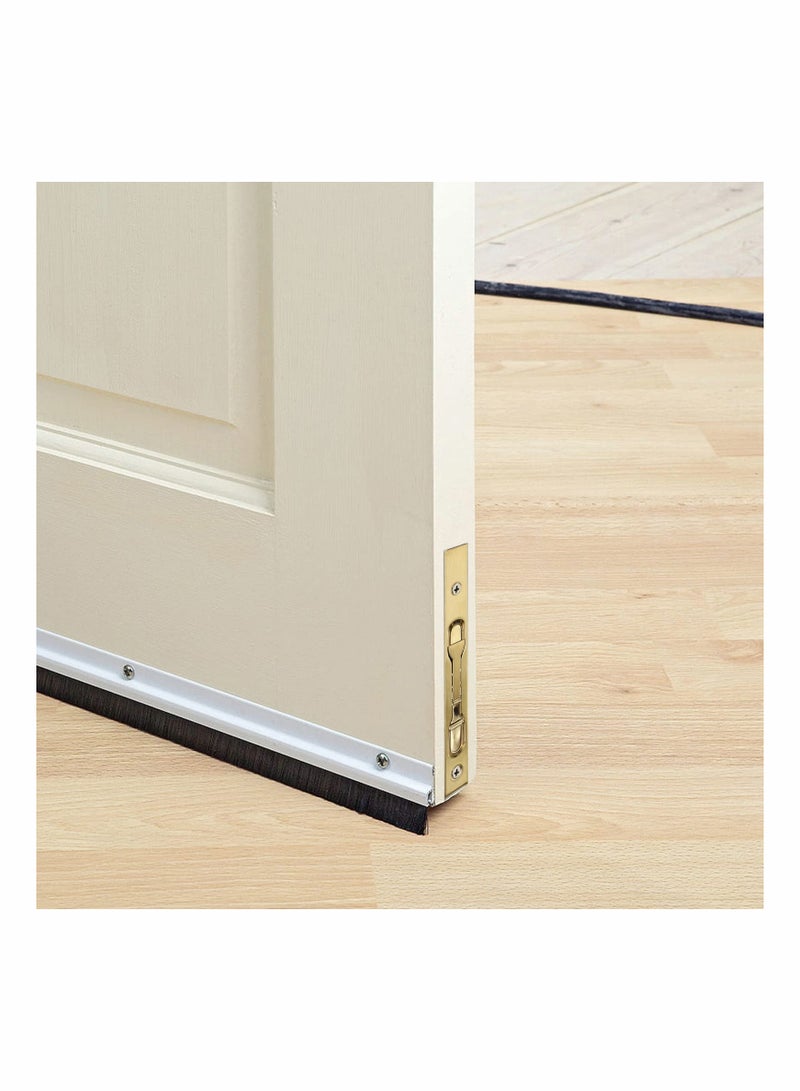 KASTWAVE 2 Pcs 6 Inch Door Bolts - Stainless Steel Concealed Security French Door Locks with Hardwares, Metal Flush Latch Bolts for Composite Wood Double Dummy Door, Gold - Image 4