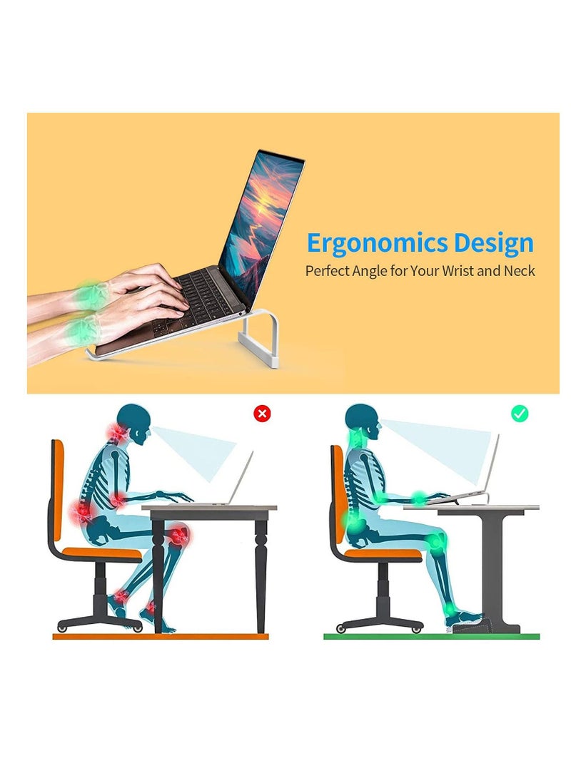 SYOSI Laptop Stand for Desk, Ergonomic Aluminum Computer Riser - Image 3