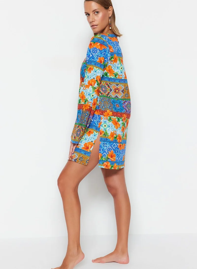 trendyol Floral Print Beach Dress