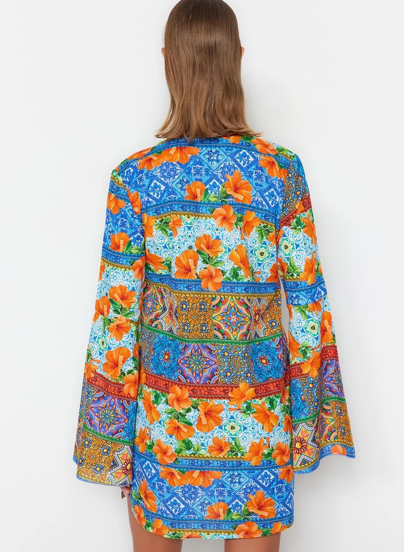 trendyol Floral Print Beach Dress