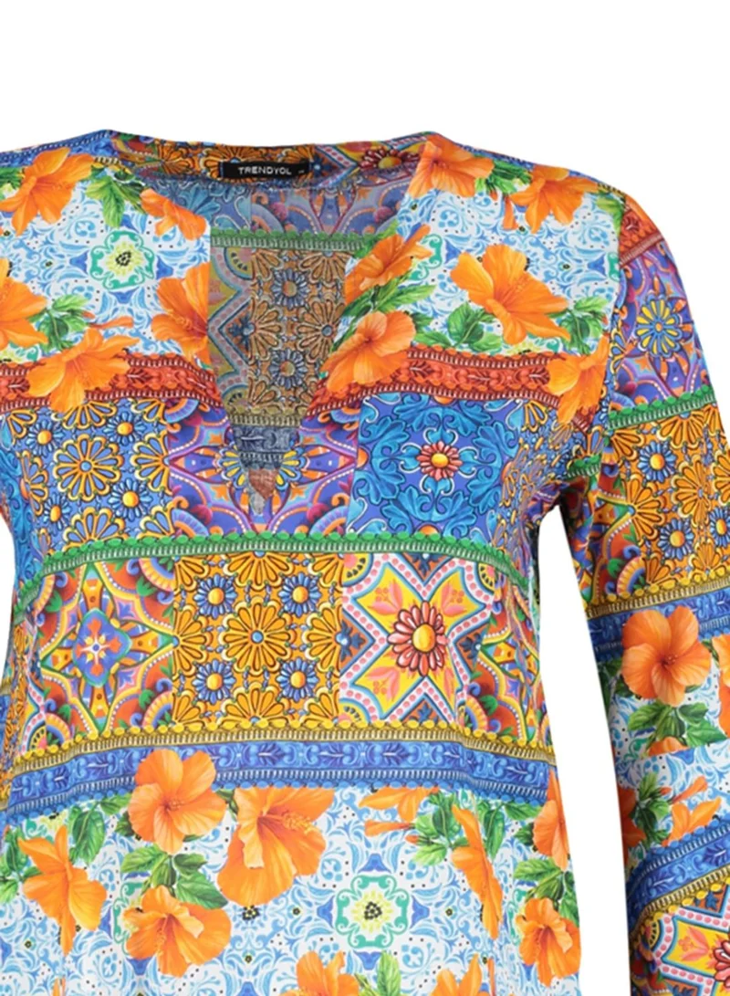 trendyol Floral Print Beach Dress