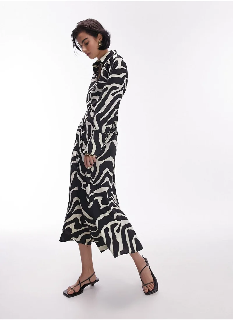 TOPSHOP Ruched Side Detail Dress