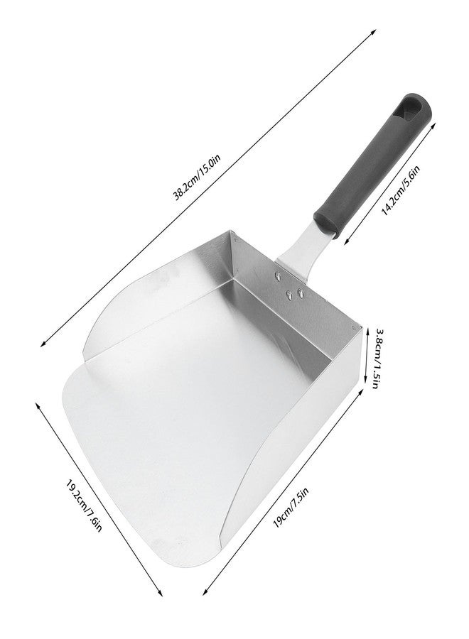 DAUERHAFT Large Grill Spatula plancha para hamburguesas Griddle Scoop, Stainless Steel and PP, Food Shovel Burger Spatula plancha para hamburguesas for Stir Fry and Flat Top Grill Spatulas - Image 2