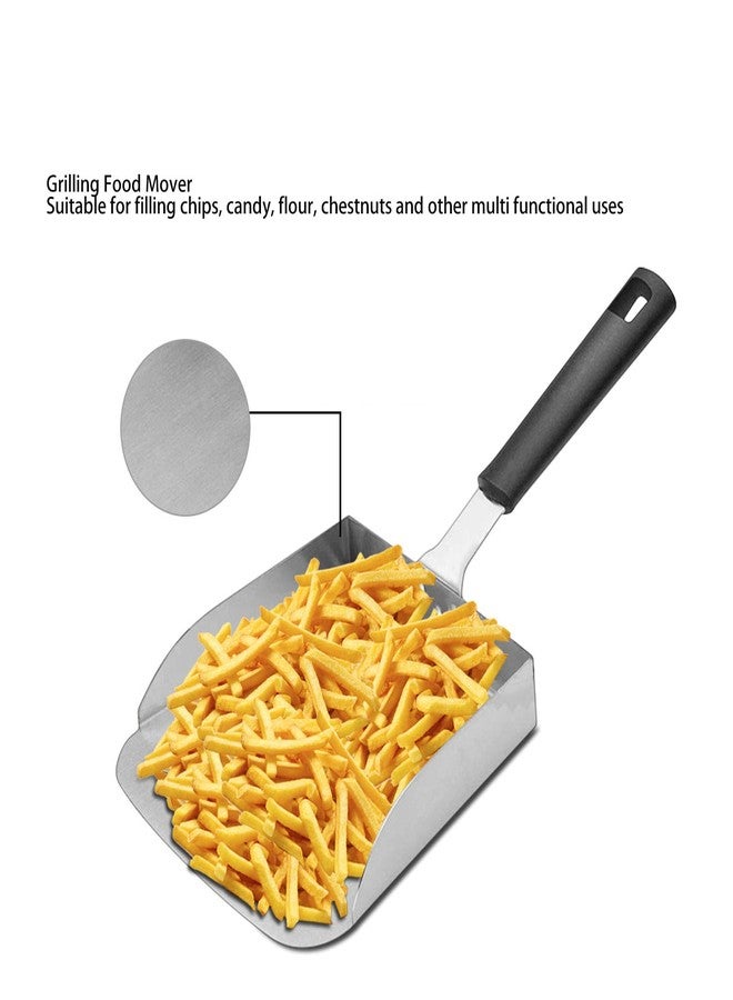 DAUERHAFT Large Grill Spatula plancha para hamburguesas Griddle Scoop, Stainless Steel and PP, Food Shovel Burger Spatula plancha para hamburguesas for Stir Fry and Flat Top Grill Spatulas - Image 3