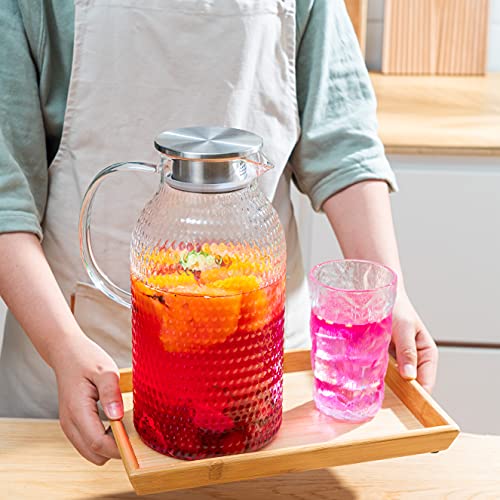 Karafu 3 Liter/100 Oz Glass Pitcher with Lid, Easy Clean Heat Resistance Borosilicate Glass Jug for Hot/Cold Water, Milk, Ice Tea and Juice Beverage - Image 5