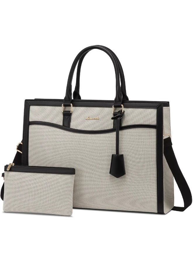 لوف فوك حقيبة LOVEVOOK النسائية للكمبيوتر المحمول مع حقيبة كلاتش - Image 1