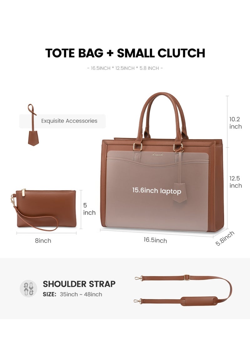 لوف فوك حقيبة LOVEVOOK النسائية للكمبيوتر المحمول مع حقيبة كلاتش - Image 4