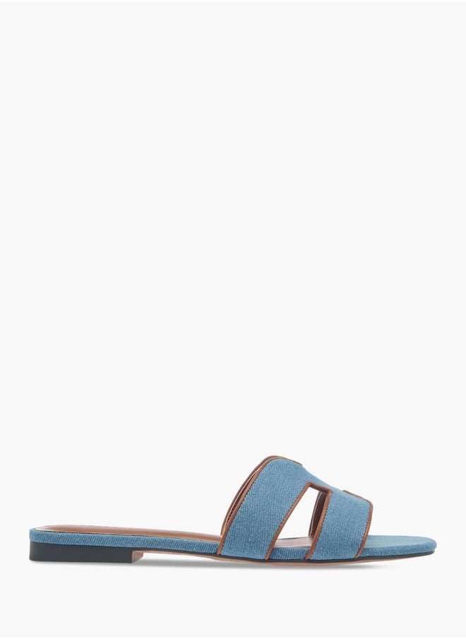Celeste Womens Textured Slide Sandals With Slip-On Closure  - Image 3