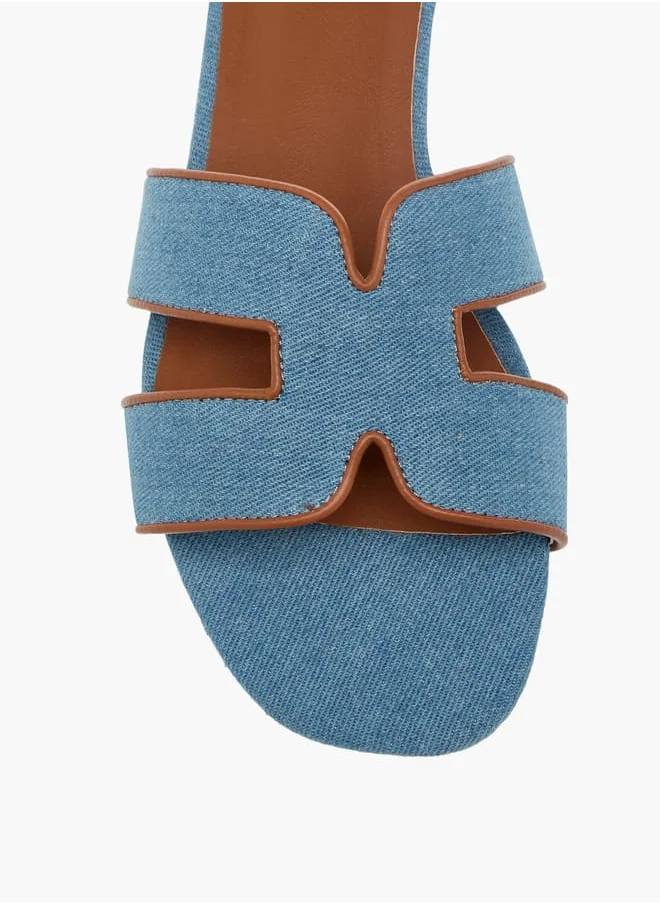 Celeste Womens Textured Slide Sandals With Slip-On Closure