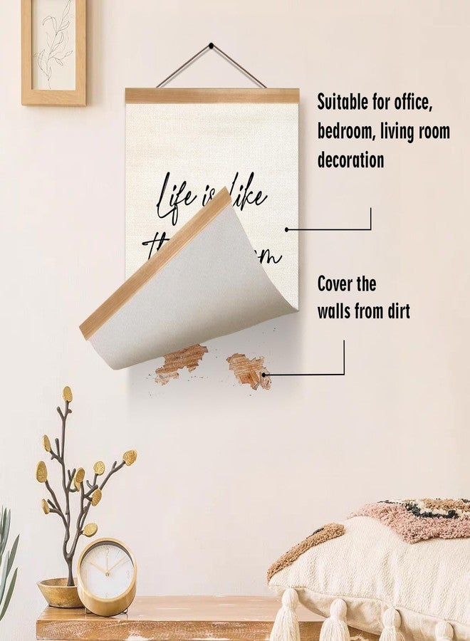 ZTGDA Funny Bathroom Decor Wall Art,Life is Like The Bathroom Canvas Poster, Restroom Humor Sign, Inspirational Hanging Wall Art Print for Toilet, Guest Bathroom, Powder Room(Life is like) - Image 3