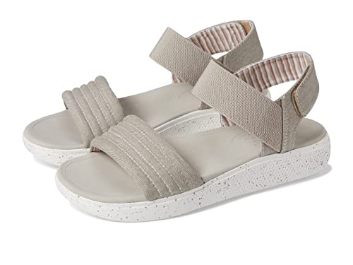 SKECHERS Summer Skipper - Optical Chill. Vegan washed canvas sandal with plush foam. - Image 1