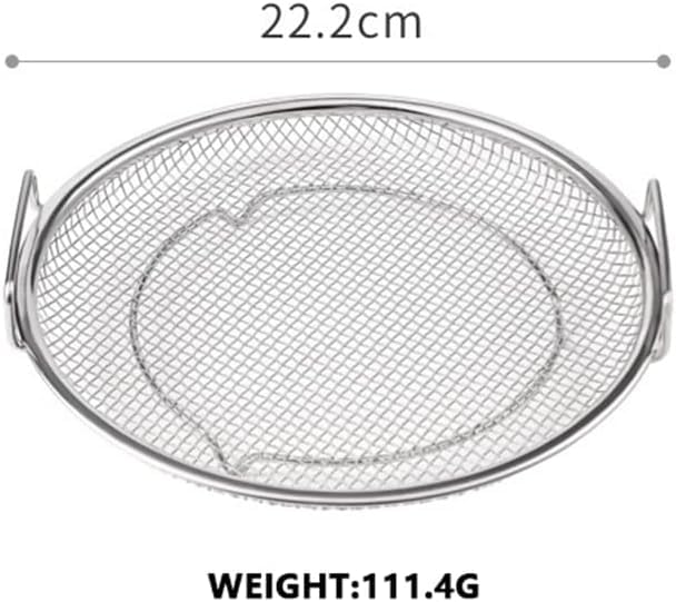 Alark Stainless Steel Oil Filter Tray Cooking Kitchen Mesh Strainer Colander for Washing Vegetables and Fruits Frying Oil Drain Rack Food Strainer Basket Steaming Dish [24x22.5x4 CM], Silver - Image 3
