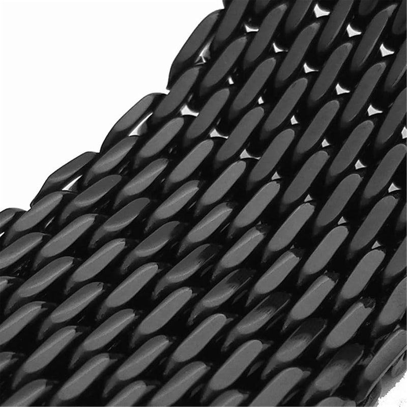 Stainless Steel Metal Watch Band Mesh Woven Wristband Quick Release Strap 20mm 22mm Men's Women's Universal Replacement Wristband Bracelet - Image 3