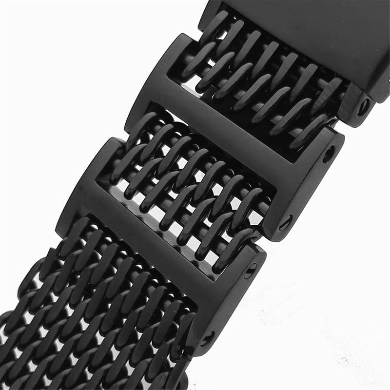 Stainless Steel Metal Watch Band Mesh Woven Wristband Quick Release Strap 20mm 22mm Men's Women's Universal Replacement Wristband Bracelet - Image 2