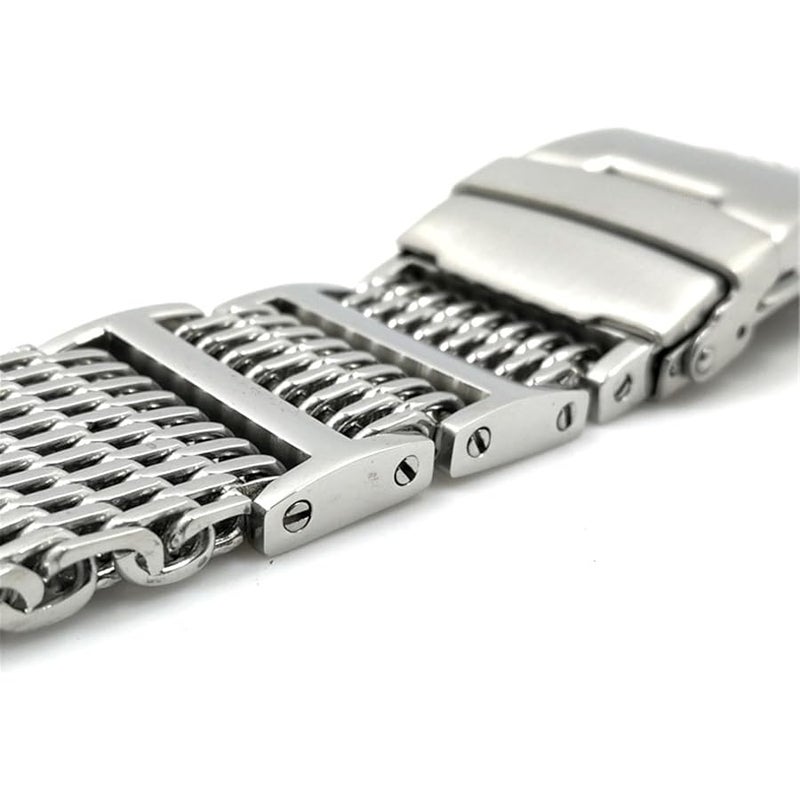Stainless Steel Metal Watch Band Mesh Woven Wristband Quick Release Strap 20mm 22mm Men's Women's Universal Replacement Wristband Bracelet - Image 4