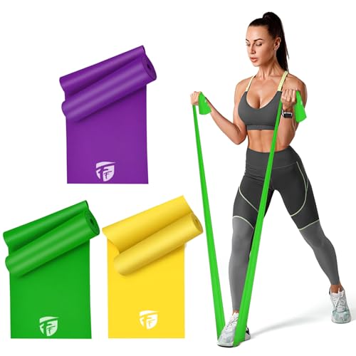 FirstFit Natural Rubber Best Resistance Elastic Exercise Workout Loop Band Set for Booty, Glute, Leg and Thigh Exercising (1.5 Meter Each) - Set of 3 - Image 1