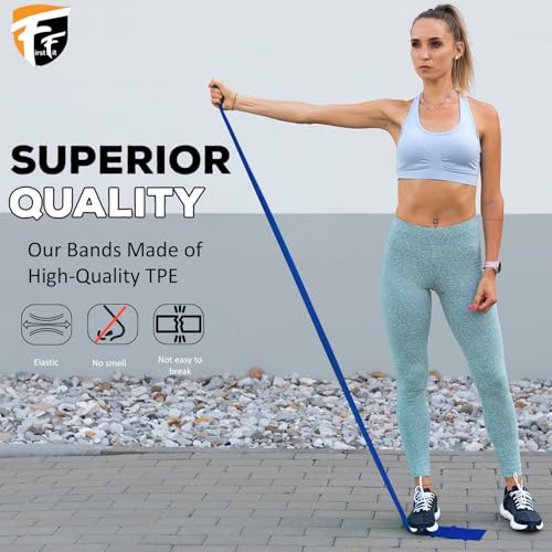 FirstFit Natural Rubber Best Resistance Elastic Exercise Workout Loop Band Set for Booty, Glute, Leg and Thigh Exercising (1.5 Meter Each) - Set of 3 - Image 2