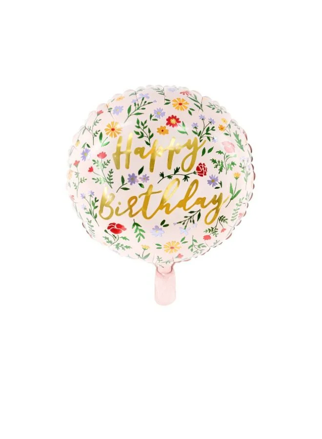 Share The Love Foil balloon Happy Birthday, 45cm, light pink