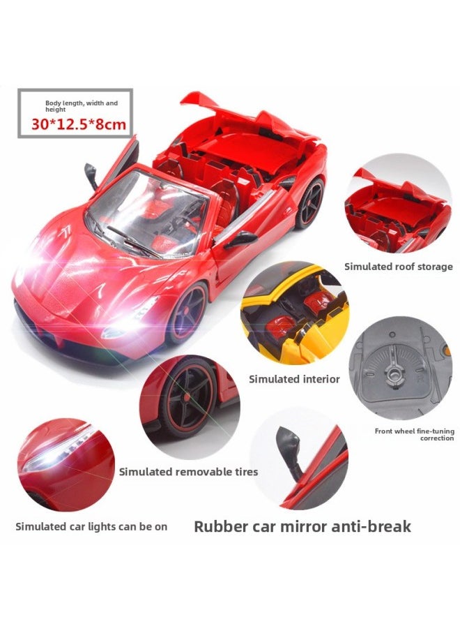 Generic Hot Sale Children's Toy Remote Control Car Rechargeable Electric High Speed Drift Racing Car Model Boy Car Toy Free Shipping-Color:30cm Ferrari/yellow/one-button Open Open Convertible-Proportion:Display Box/ordinary Battery Version/no Distribution  - Image 3