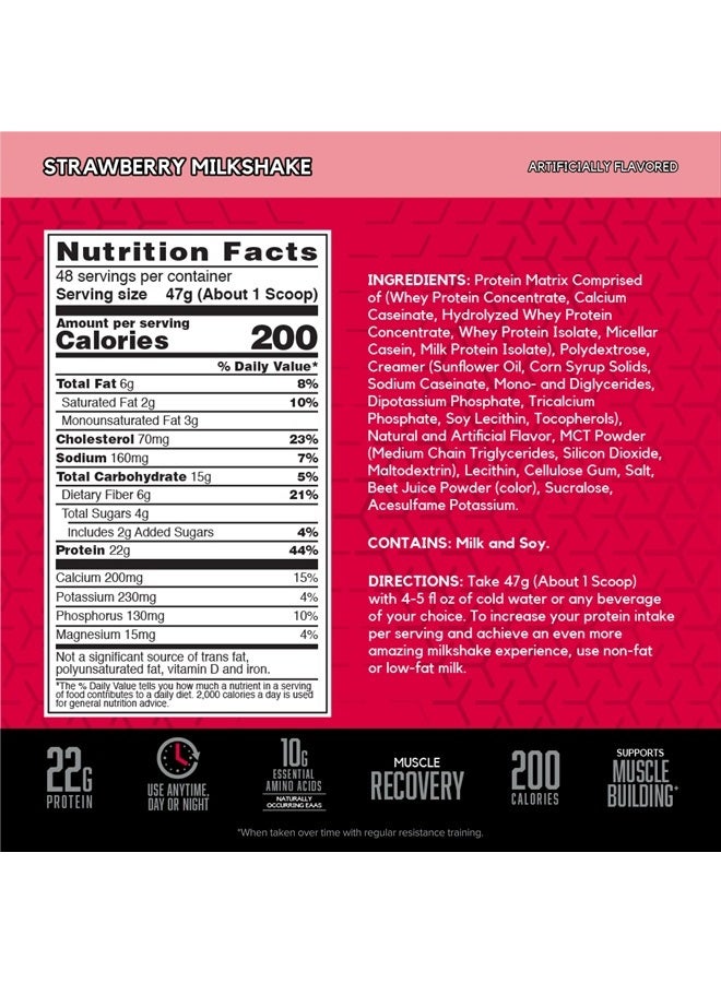 BSN SYNTHA-6 Whey Protein Powder with Micellar Casein, Milk Isolate, Strawberry Milkshake, 48 Servings (Packaging May Vary)  - Image 2