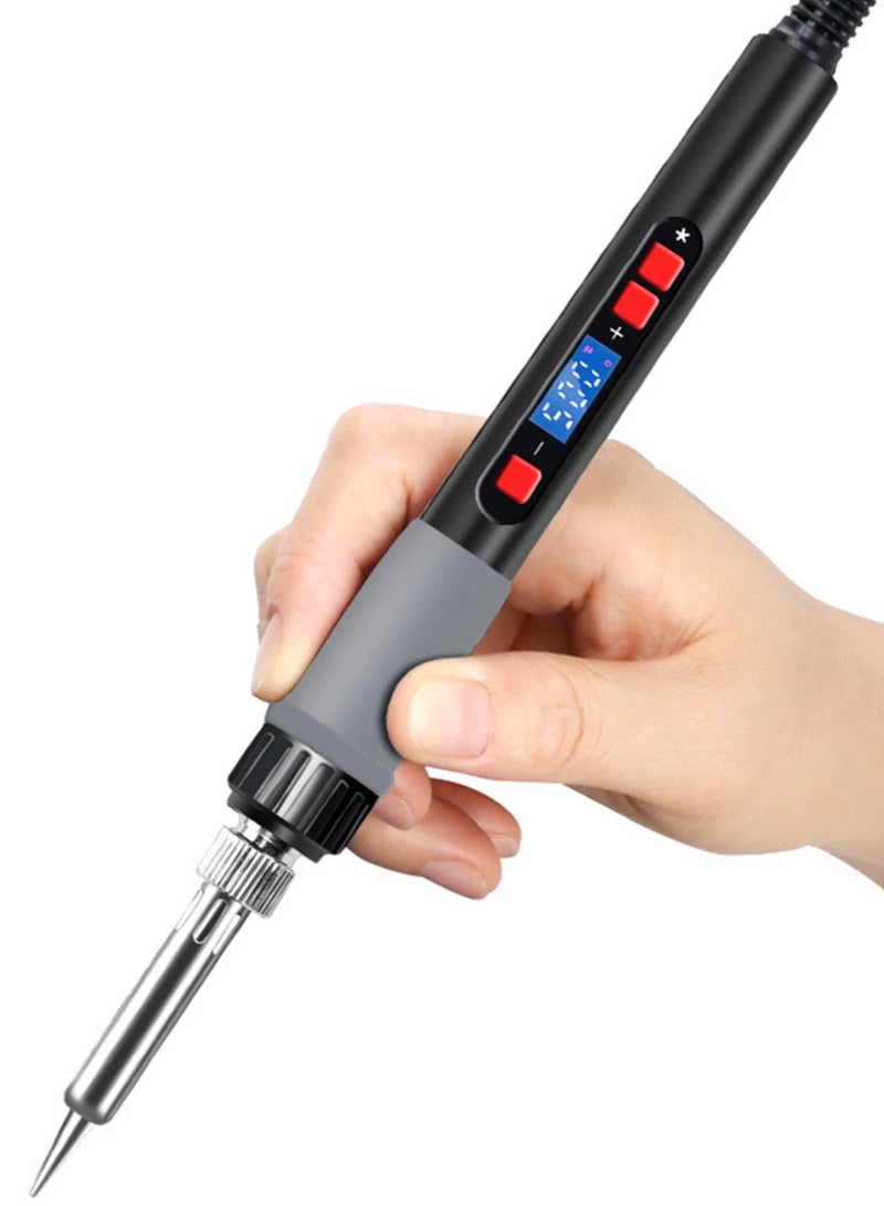 80W Professional LCD Digital Temperature Adjustable Electric Soldering Iron Tool Lead-free Mini Soldering Station  - Image 1