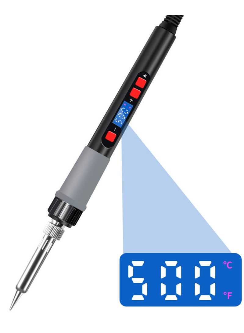 80W Professional LCD Digital Temperature Adjustable Electric Soldering Iron Tool Lead-free Mini Soldering Station  - Image 3