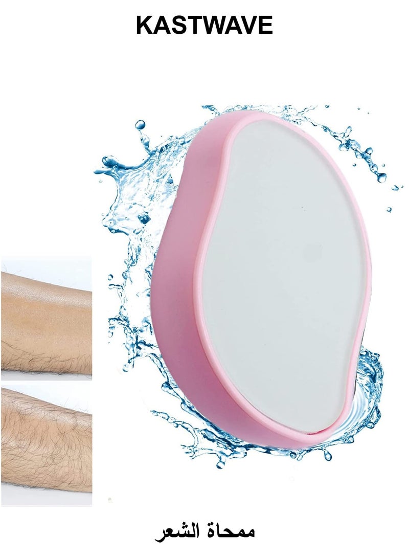 KASTWAVE True Crystal Hair Eraser, Magic Hair Removal Eraser, Painless Crystal Hair Remover Tools, Soft Smooth Skin Fast & Easy Crystal Hair Removal for Men and Women (Pink) - Image 1