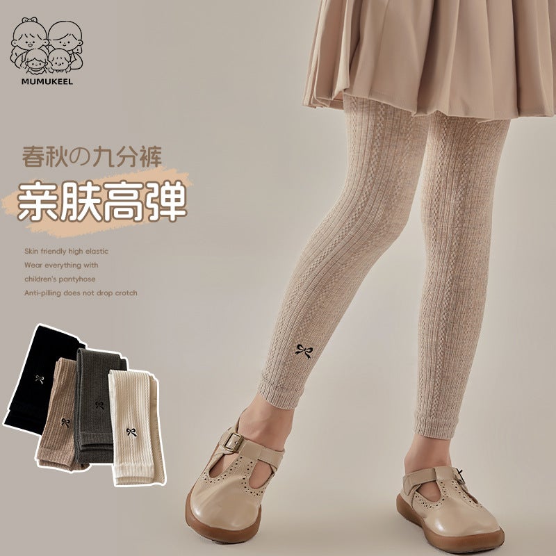 Children'S Pantyhose Thin Outer Wear Fleshy Girl'S Leggings Baby'S Western-Style Ankle-Length Pants Embroidered Butterfly Pants - Image 3