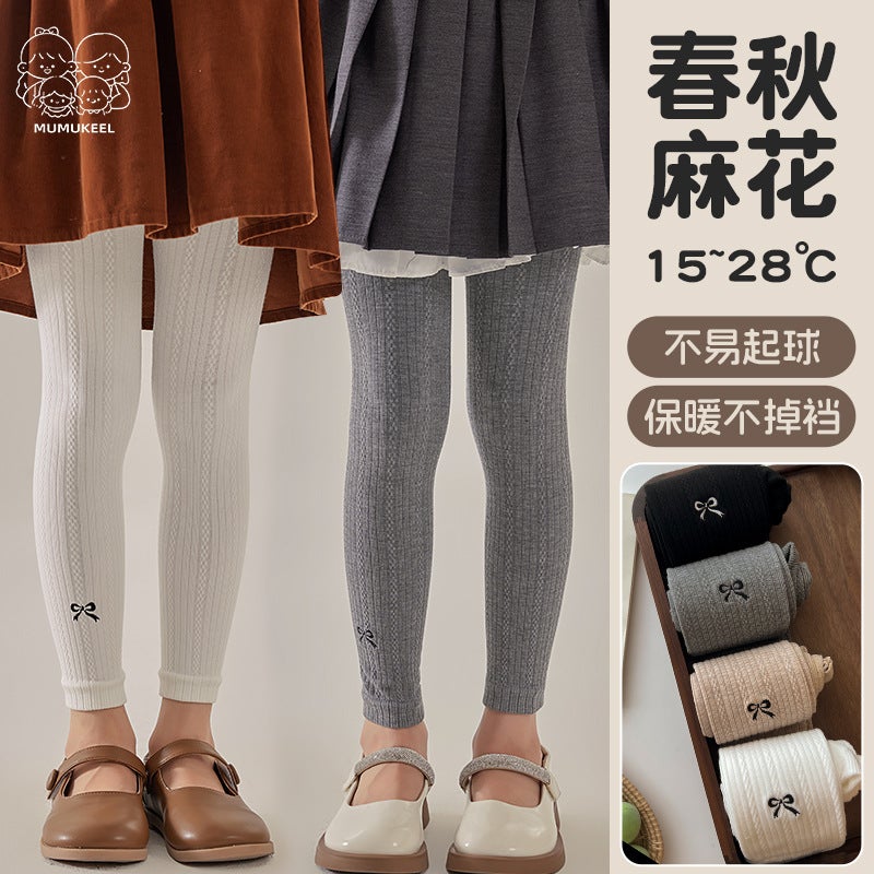 Children'S Pantyhose Thin Outer Wear Fleshy Girl'S Leggings Baby'S Western-Style Ankle-Length Pants Embroidered Butterfly Pants - Image 2