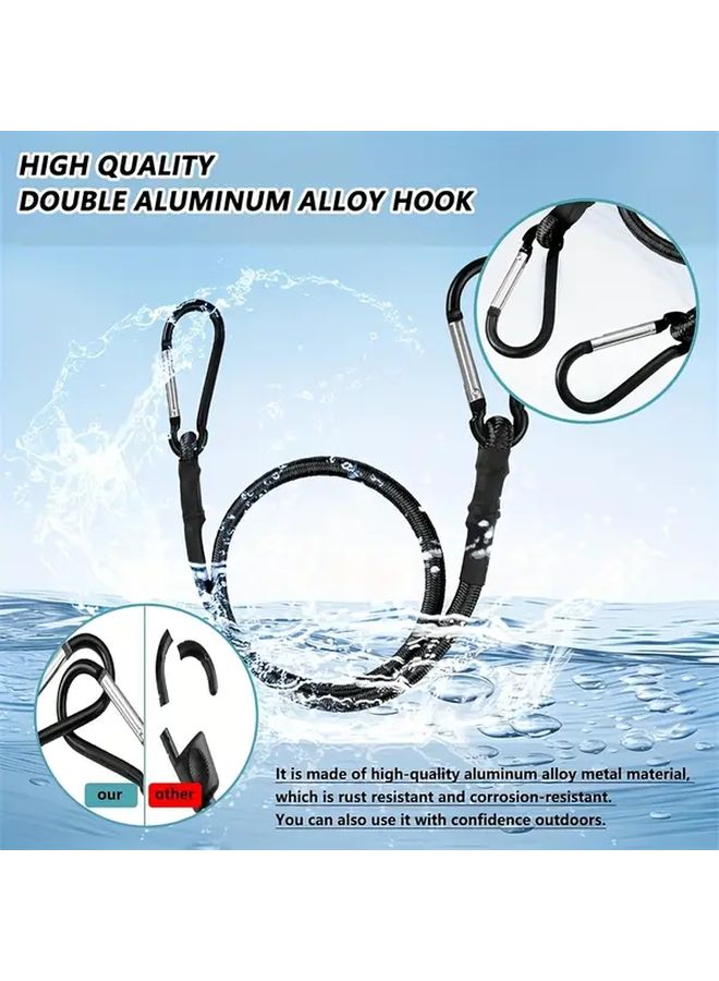 4 Black Metal Hook Elastic Bands 11 81 Inch Premium Rubber Tension Straps - Image 5