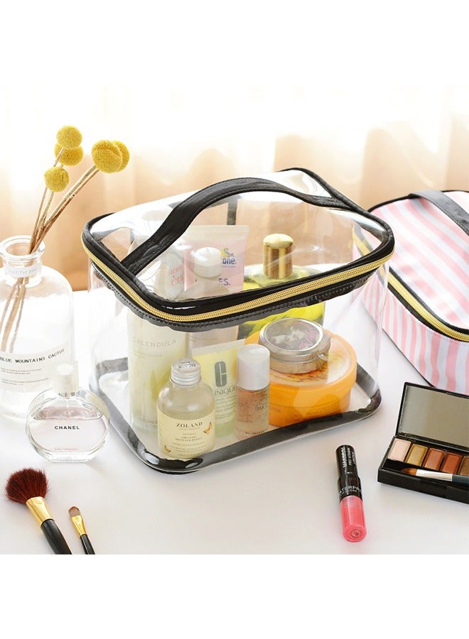 The New Waterproof Toiletry Bag, Cosmetic Portable Storage Bag, Tote Set Striped Portable Travel Cosmetic Bag - Image 2