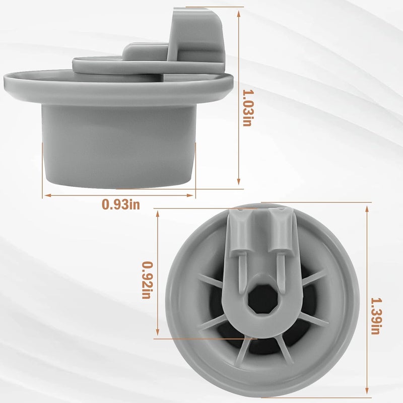 Cg 10016657 Fits for Bosch Dishwasher Extended Lower Rack Wheel Kit Replacement for Bosch Dishwasher Rack Wheels (4pack） - Image 2