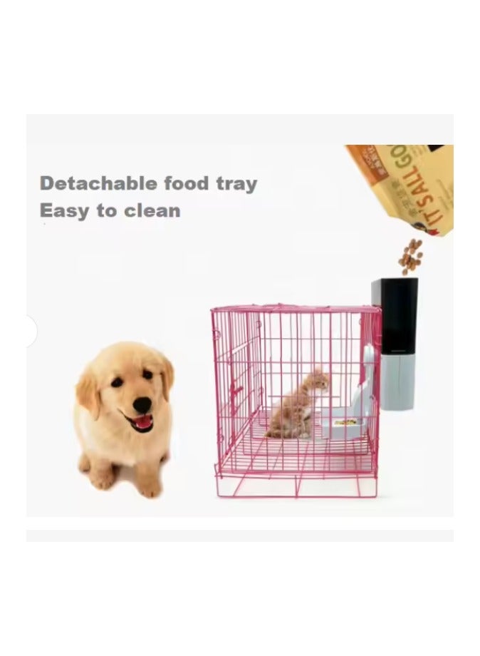 خزانة طعام آلية للحيوانات الأليفة معلقة بسعة 2.5 لتر مع تحكم مؤقت أو عبر تطبيق واي فاي للقطط الصغيرة والكلاب والأرانب والهامستر - Image 4