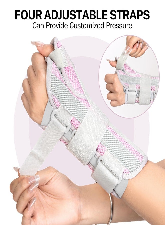 Medibot Wrist & Thumb Brace for Day & Night Support - Adjustable Spica Splint for Carpal Tunnel, De Quervain's, Tendonitis Pain Relief and Arthritis, R/M Size Pink for Men & Women - Image 5