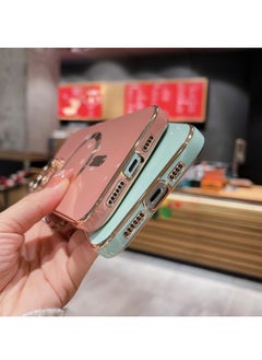 Generic Case for Iphone 12 Magsafe Plating Tpu Phone Case With Lens Film Blue  - Image 3