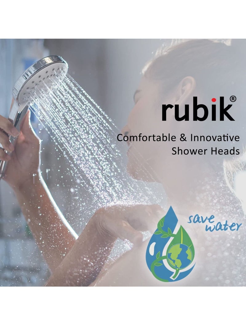 Rubik Shower Head Set with 1.5M Shower Hose, 5 Spray Modes Universal Handheld Shower Head for Adults Children Pets Home and Gym Use (1.5 Meter) - Image 5