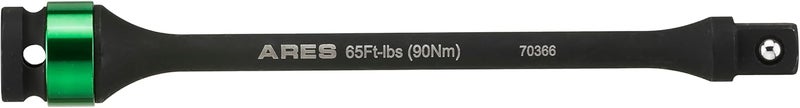 ARES 70366-65 Foot/Pound Torque Limiting Extension Bar - Chrome Moly 1/2-Inch Drive 8-Inch Long Impact Grade Bar - Flex Action Prevents Over-Tightening - Color Coded for Easy Identification - Image 1